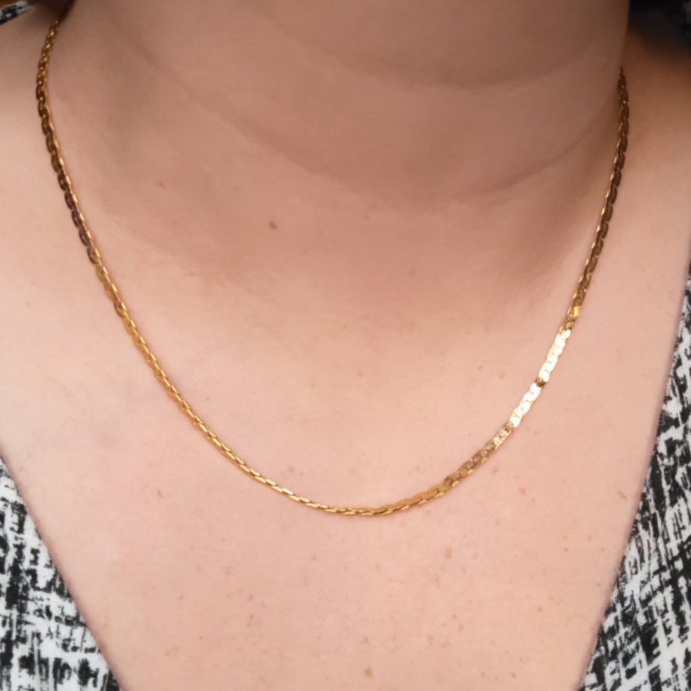 Vintage Korea Stamped Gold Tone Chain